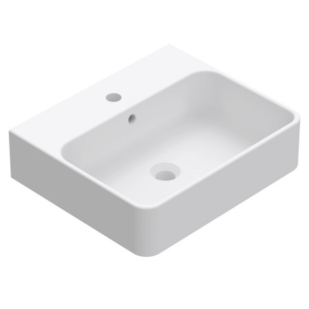 AR5W1MLG/AR500C Tavistock Arlo Matt Light Grey 500mm Wall Hung Vanity Unit and Basin Ceramic Basin Design