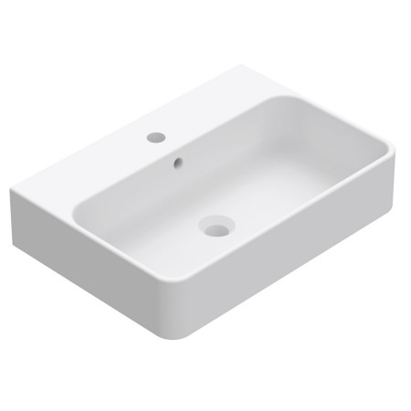 AR6W1SG/AR600C Tavistock Arlo Matt Storm Grey 600mm Wall Hung Vanity Unit and Basin Ceramic Basin Design