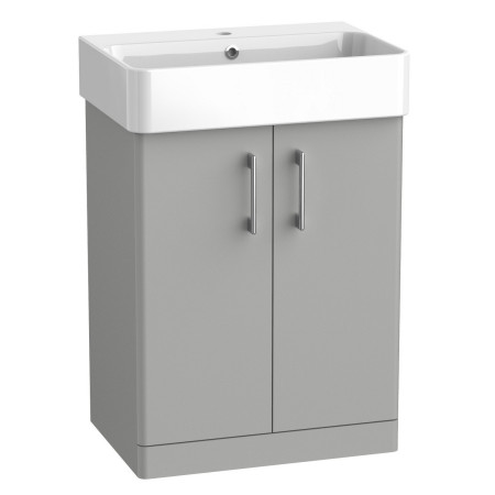 Tavistock Arlo Matt Light Grey 600mm Freestanding Vanity Unit and Basin