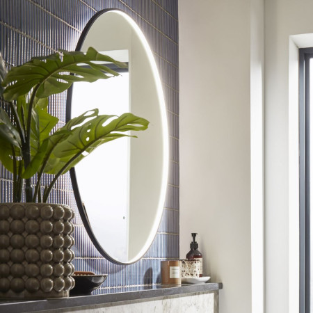 AUM80C Tavistock Aurora Black Frame 800mm Illuminated Mirror (4)