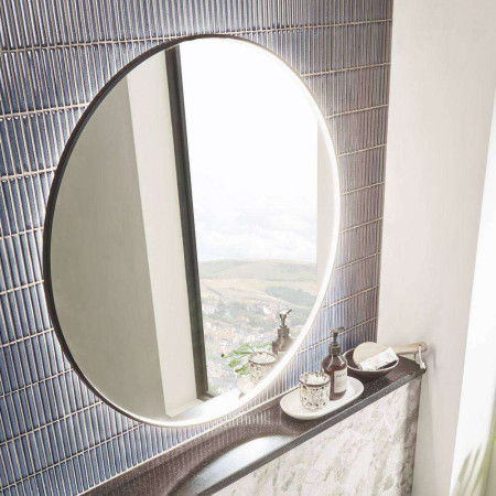 AUM80C Tavistock Aurora Black Frame 800mm Illuminated Mirror (6)