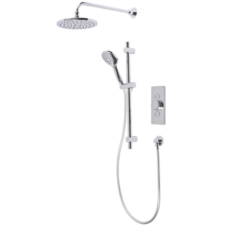 SAX2516 Tavistock Axiom Dual Function Push Button Valve with Shower Head and Riser Kit (1)