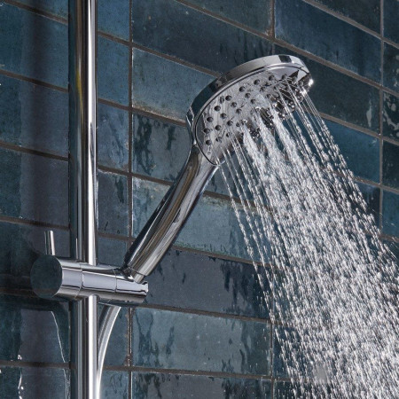 SAX2316 Tavistock Axiom Single Function Push Button Valve with Riser Rail and Shower Handset (3)