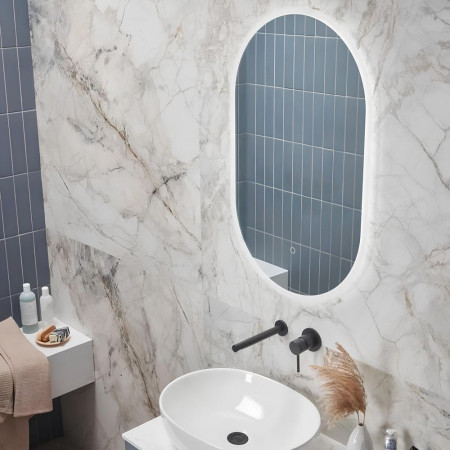 BTM50P Tavistock Beta 500mm Pill Illuminated Mirror Bathroom Setting