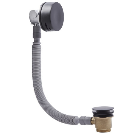 SVACS23 Tavistock Black Round Overflow Bath Filler Cut Out