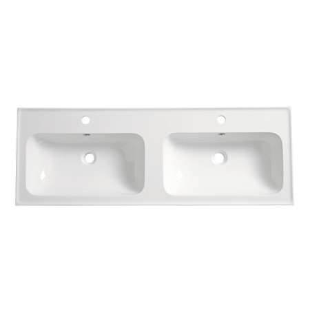 CA600WOBX2 TTavistock Cadence 1200mm Wall Mounted Double Basin Vanity Unit in Oxford Blue Basin Image