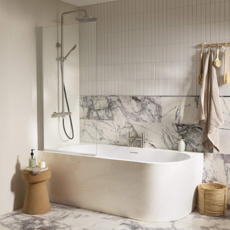 DC17037 Tavistock Cadence 1500 x 800mm Left Hand Corner Bath Bathroom Setting