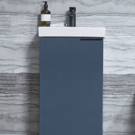 CA400FOB/DC12010 Tavistock Cadence 400mm Cloakroom Unit in Oxford Blue with Basin Lifestyle