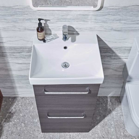 CA500F.W/CA500IS Tavistock Cadence 500mm Floor Mounted Unit in Gloss White with Basin Room Setting (2)