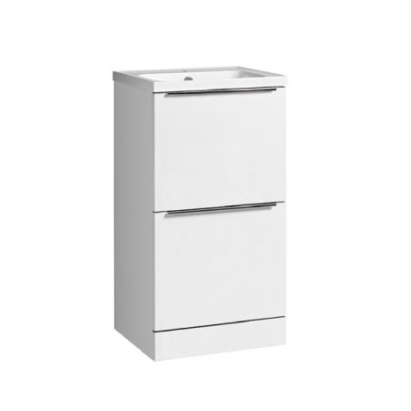 CA500F.W/CA500IS Tavistock Cadence 500mm Floor Mounted Unit in Gloss White with Basin (1)