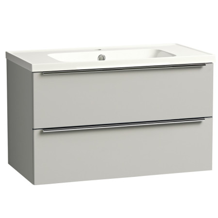Tavistock Cadence 800mm Wall Mounted Unit in Gloss Light Grey with Basin