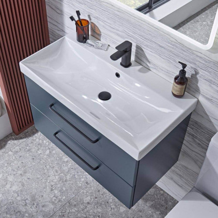 CA800WOB Tavistock Cadence 800mm Wall Mounted Unit in Oxford Blue with Basin Lifestyle