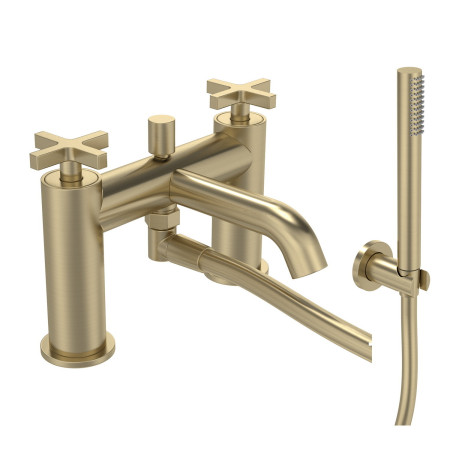 Tavistock Cohort Cross Brushed Brass Bath Shower Mixer