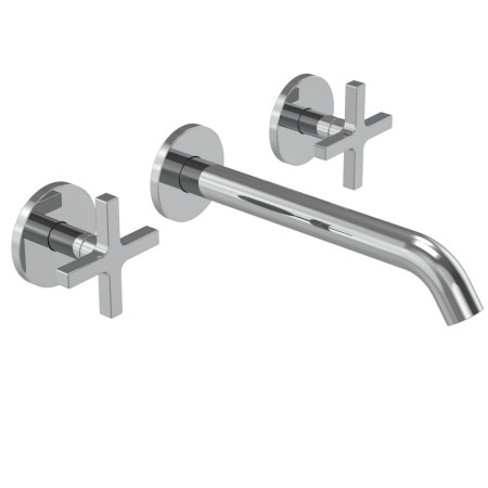 Tavistock Cohort Cross Chrome Wall Mounted Basin Mixer