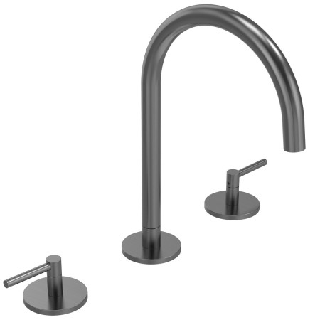 Tavistock Cohort Lever 3TH Gunmetal Basin Mixer with Waste