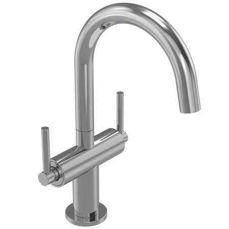 Tavistock Cohort Lever Two Handle Chrome Basin Mixer with Waste