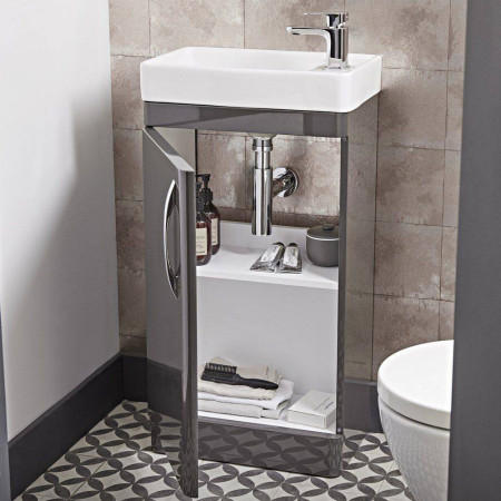 CM450FC Tavistock Compass 450mm Gloss Clay Cloakroom Vanity Unit & Basin (3)