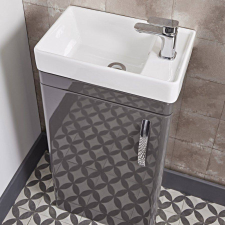 CM450FC Tavistock Compass 450mm Gloss Clay Cloakroom Vanity Unit & Basin (2)