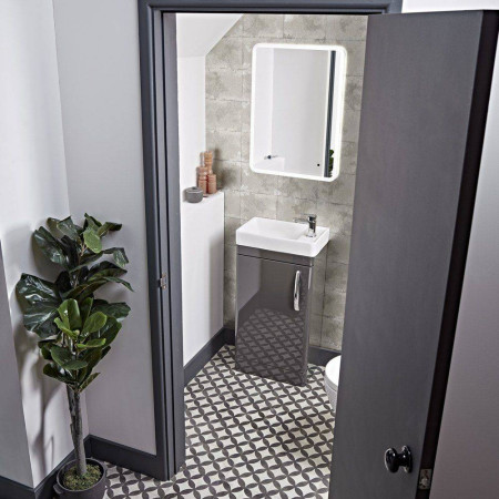 CM450FC Tavistock Compass 450mm Gloss Clay Cloakroom Vanity Unit & Basin (4)