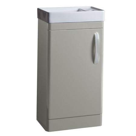 Tavistock Compass 450mm Gloss Light Grey Cloakroom Vanity Unit & Basin