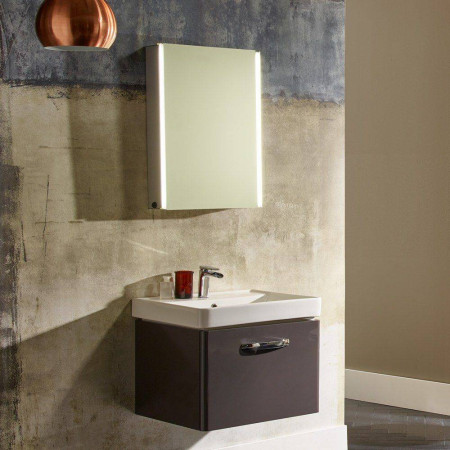 CM500WC Tavistock Compass 500mm Gloss Clay Wall Hung Unit with Ceramic Basin (2)