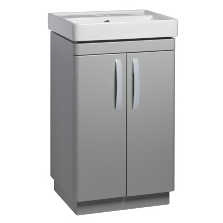 Tavistock Compass 500mm Gloss Light Grey Freestanding Vanity Unit & Basin