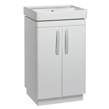 Tavistock Compass 500mm Gloss White Freestanding Vanity Unit & Basin