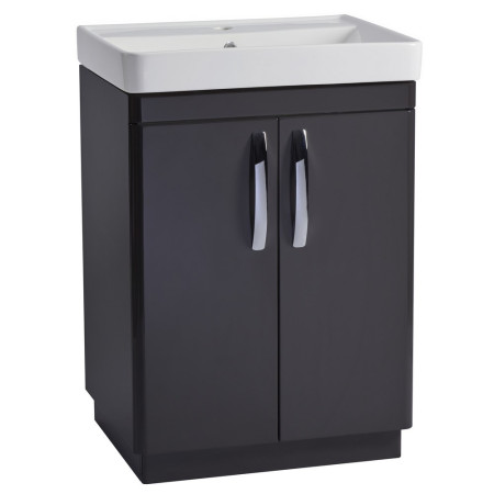Tavistock Compass 600mm 2 Door Freestanding Unit with Basin Gloss Clay