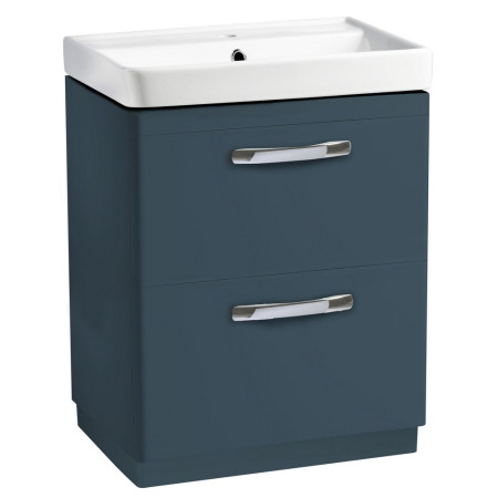 Tavistock Compass 600mm Double Drawer Vanity Unit in Oxford Blue