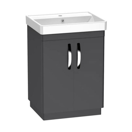 Tavistock Compass 600mm Freestanding Vanity Unit in Storm Grey