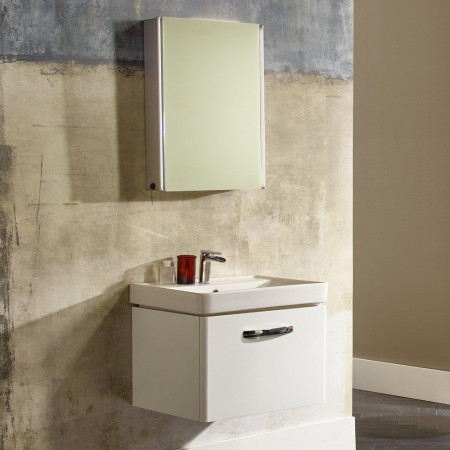 CM600WW Tavistock Compass 600mm Wall Mounted Unit & Basin Gloss White (3)