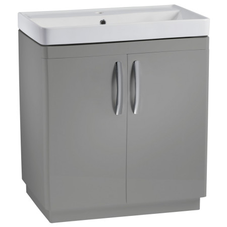 Tavistock Compass 800mm Gloss Light Grey Freestanding Unit with Ceramic Basin