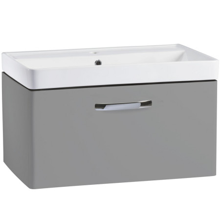 Tavistock Compass 800mm Gloss Light Grey Wall Hung Unit with Ceramic Basin