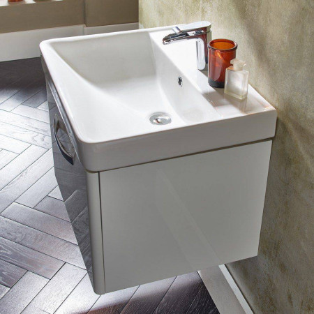 CM800WW Tavistock Compass Gloss White 800mm Wall Hung Unit with Basin (3)