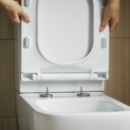 Tavistock Compass Square Open Back Comfort Height Close Coupled WC and Seat Fitting