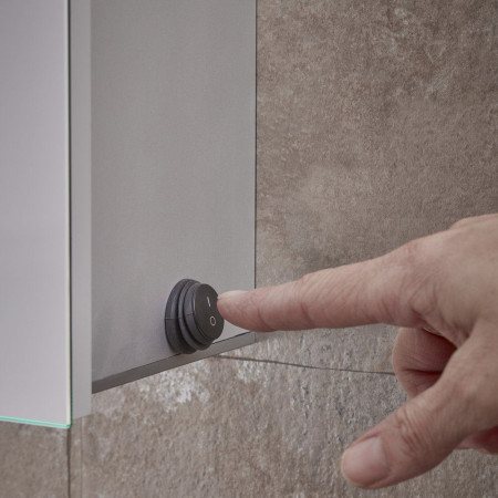 CO44AL Tavistock Conduct Single Mirror Door Cabinet Push Button