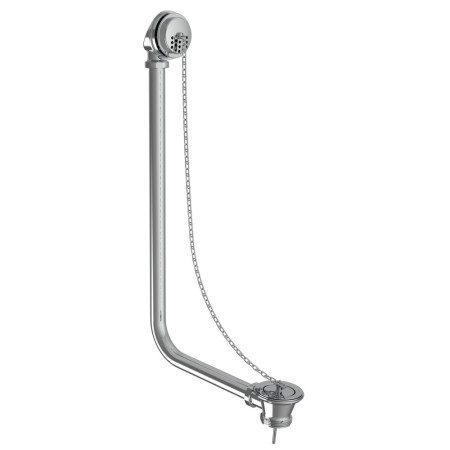 Tavistock Exposed Chrome Bath Overflow Kit with Plug and Chain