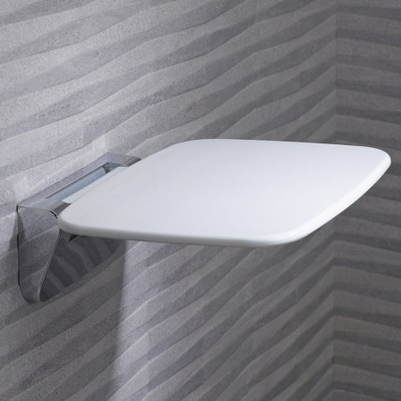 8020 Tavistock Foldable White Shower Seat Lifestyle