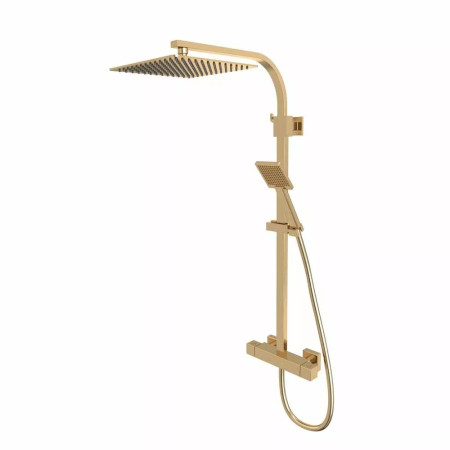Tavistock Index Dual Function Brushed Brass Exposed Shower System
