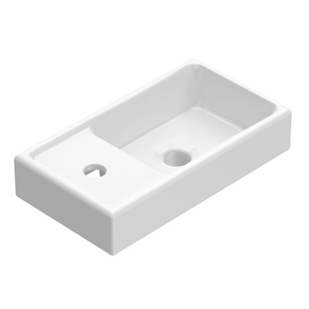 KW4FVRG Tavistock Kew 400mm Matt Viridian Green Cloakroom Vanity Unit and Basin Cut Out