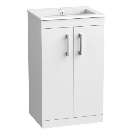 Tavistock Kew 500mm Gloss White Freestanding Vanity Unit and Basin