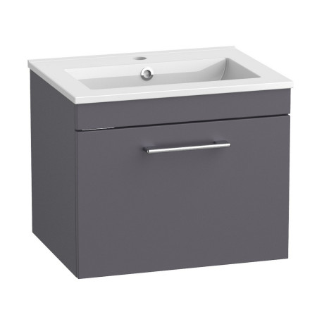 Tavistock Kew 500mm Matt Storm Grey Wall Hung Vanity Unit and Basin