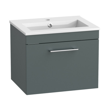 Tavistock Kew 500mm Matt Viridian Green Wall Hung Vanity Unit and Basin