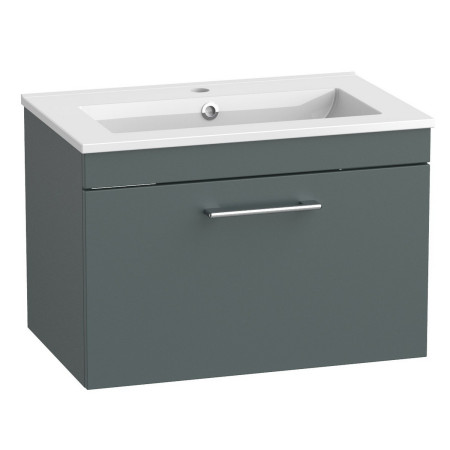 Tavistock Kew 600mm Matt Viridian Green Wall Hung Vanity Unit and Basin