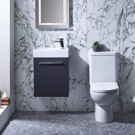 KWM45ST Tavistock Kobe 450mm Wall Mounted Unit & Basin Storm Grey (2)