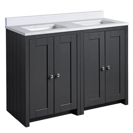 Tavistock Lansdown 1200mm Matt Black Underslung Vanity Unit