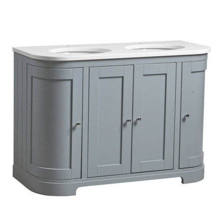 Tavistock Lansdown 1200mm Mineral Blue Underslung Curved Double Vanity Unit