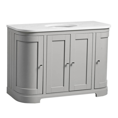Tavistock Lansdown 1200mm Pebble Grey Underslung Curved Vanity Unit
