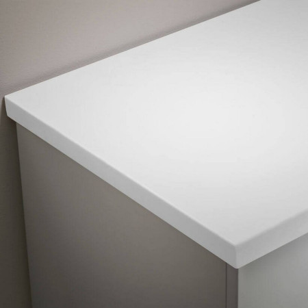Tavistock Lansdown 1200mm Underslung Unit in Matt Dark Grey with Basin and Arctic Marble Worktop Lifestyle