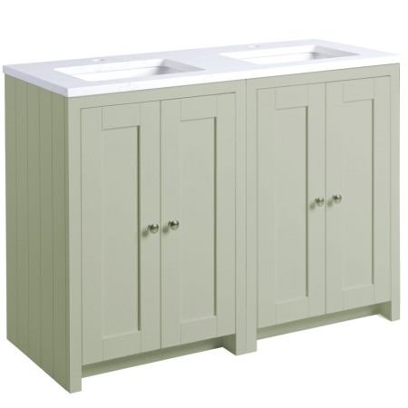 Tavistock Lansdown 1200mm Underslung Unit in Pebble Grey with Basin and Arctic Marble Worktop